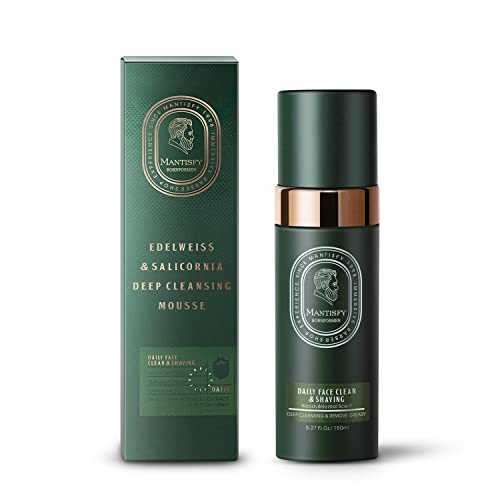 IGAME Mantisfy Clear Skin Made Easy | Men's Facial Cleanser with Rare Glacier Edelweiss Essence | Acne-Fighting & Oil-Control | Hydrating & Moisturizing | 5.27 Fl Oz